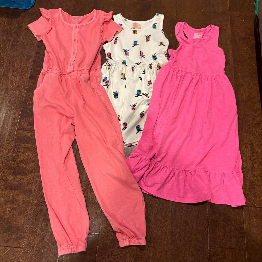 🔆 Cat & Jack dresses & jumpsuit - Bundle of 3